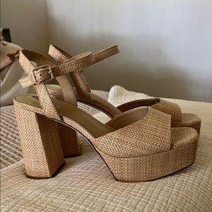 ANTONIO MELANI Tan Platform Heels